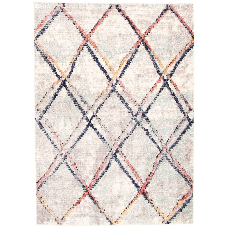 ECARPETGALLERY Morocco Abstract Moroccan Rug - 3'11" x 5'11" - Ivory