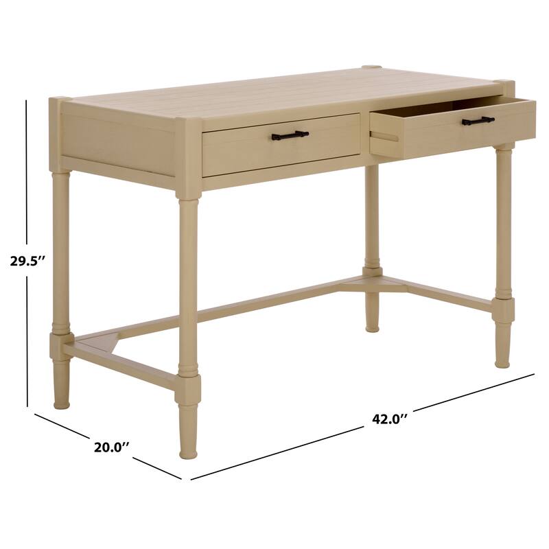 SAFAVIEH Zennure White Washed Grey Writing Desk