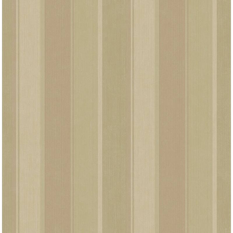 Seabrook Designs Lavarone Stripe Unpasted Wallpaper - 20.5 in W x 33 ft. L - 20.5 in W x 33 ft. L - Metallic Tan & Blush