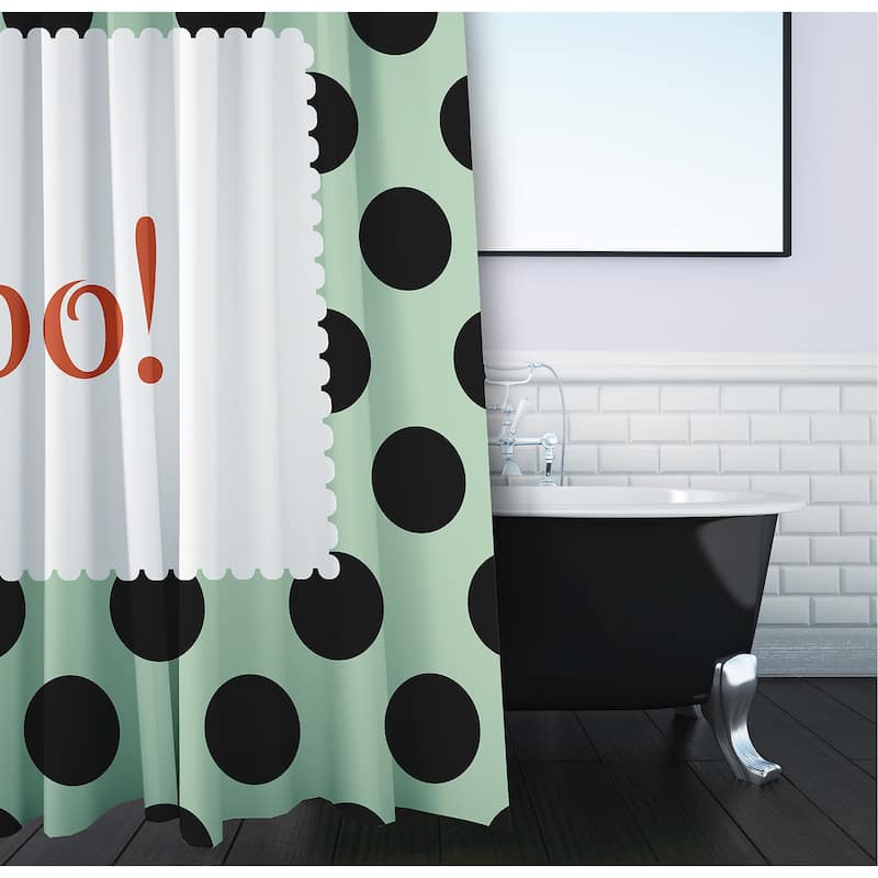 Halloween Boo Dots Shower Curtain