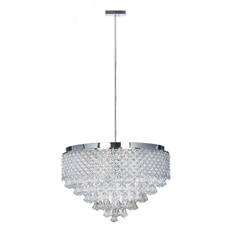 Cinderella Crystal 12 LED Lights Round Chandelier - N/A