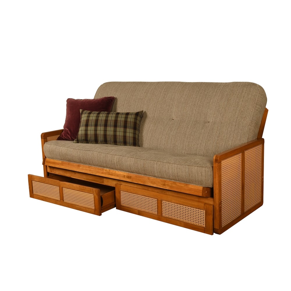 Somette Westport Full-size Futon with Storage includes Mattresses