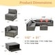 preview thumbnail 59 of 62, EROMMY 6/7 Piece Modular Outdoor Rattan Sofa Set, All-Weather Wicker Patio Furniture with Storage Table, Cushions & Pillows