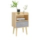 preview thumbnail 28 of 38, 2-Tier Kids Nightstand With Fabric Drawer