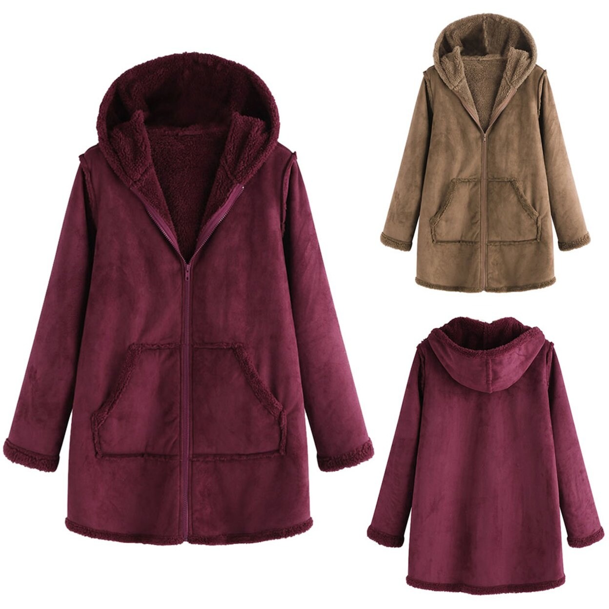 women's plus size fleece lined jacket