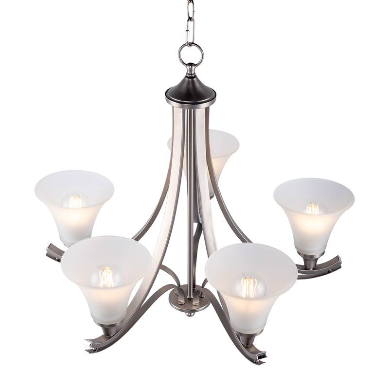 5-Light Adjustable Metal Chandelier