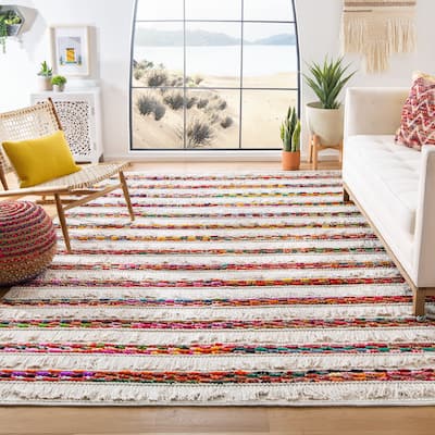 SAFAVIEH Handmade Natura Loreto Stripe Wool Rug
