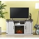 preview thumbnail 10 of 14, 54 in. TV Stand for TVs up to 60 in. with Electric Fireplace Off White