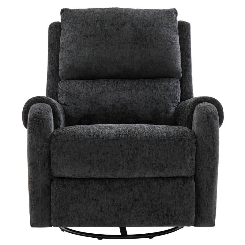 Christopher Knight Home - Solara Upholstered Swivel Rocker Recliner Chair with Massage and Side Storage Pocket