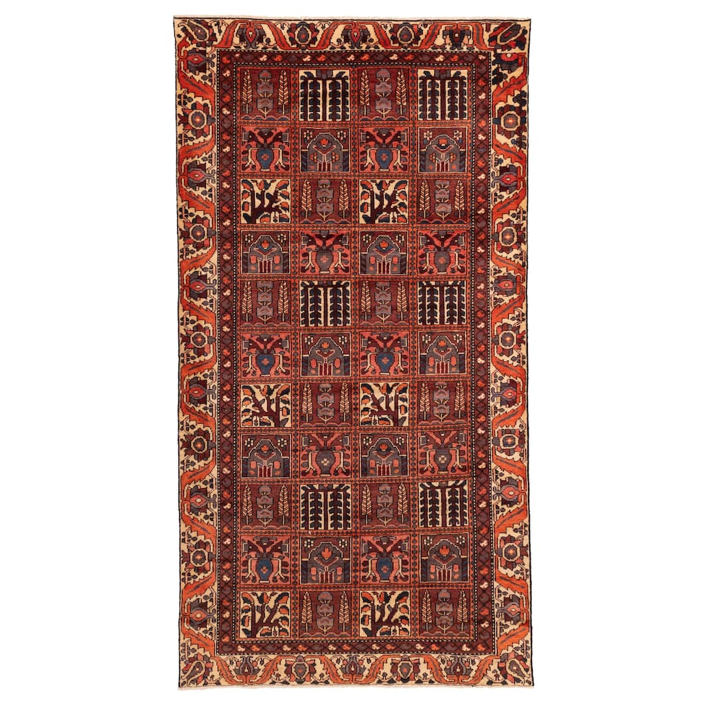 ECARPETGALLERY Hand-knotted Kayseri Vintage Red Wool Rug - 4'11 x 9'7