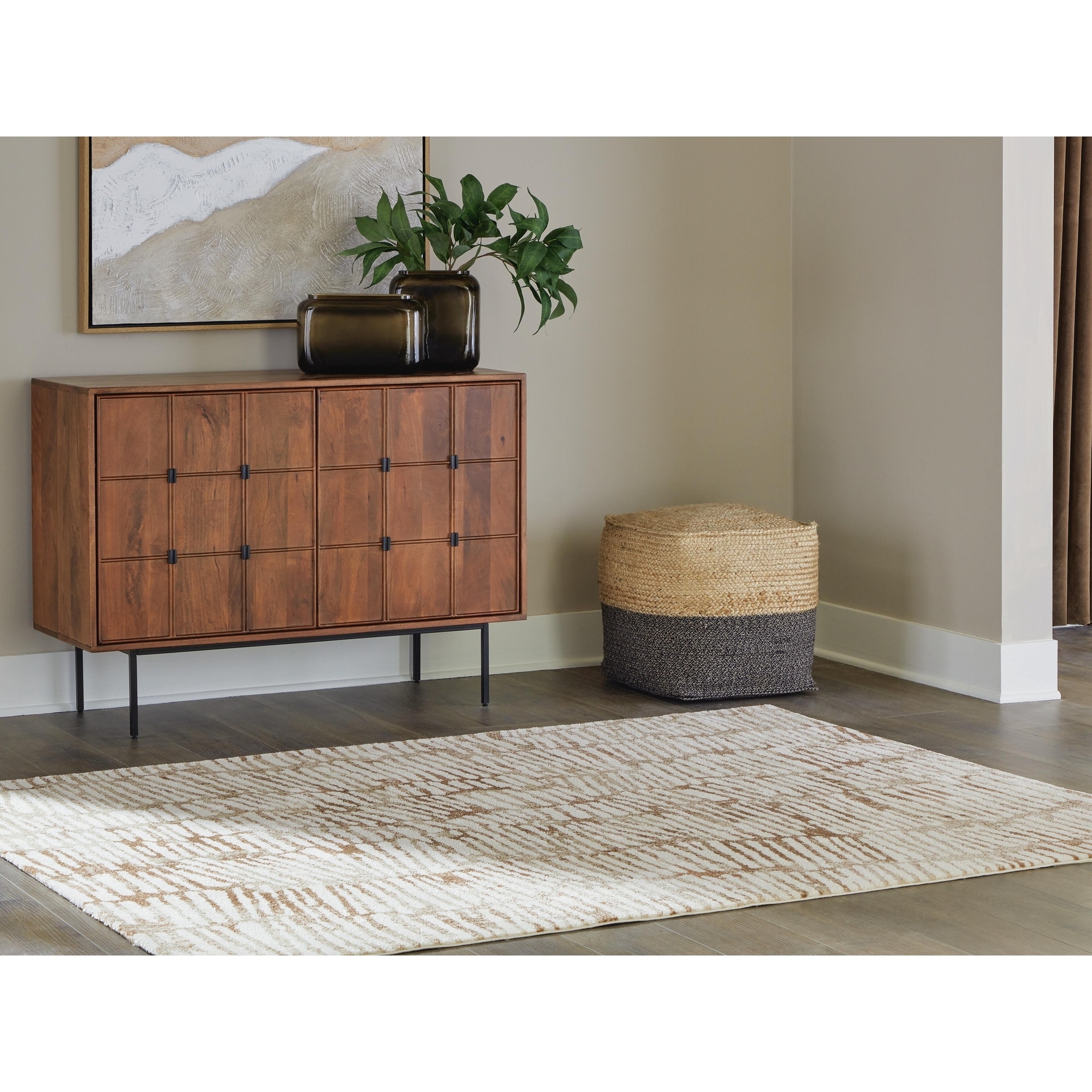 Signature Design by Ashley Uduak Cream/Tan/Rust Rug