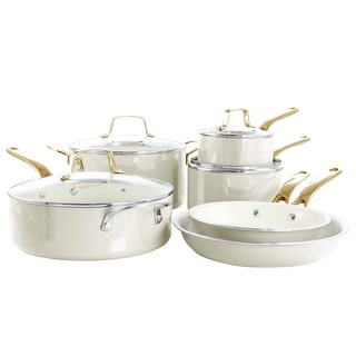 Stainless Steel Pots and Pans Set Ceramic Nonstick, 10 Pieces
