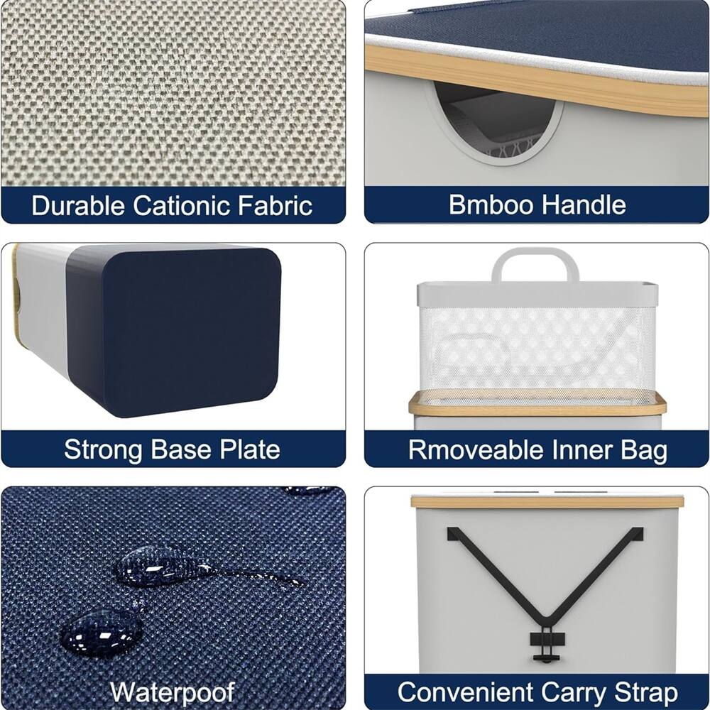 Clothes Laundry Hamper with Lid, 100L Large Dirty Laundry Hampers On