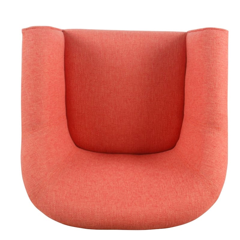 Porch & Den Kingswell Textured Orange Barrel Accent Chair