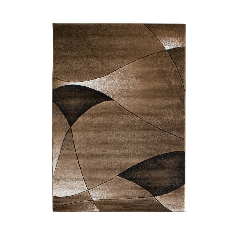 Orelsi Collection Abstract Area Rug - 8'1'' X 10'5'' - Brown/Beige