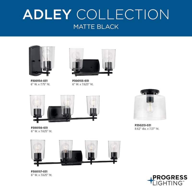 Adley Collection One-Light Matte Black Etched Opal Glass New Traditional Bath Vanity Light - 4.5 in x 6 in x 7.75 in