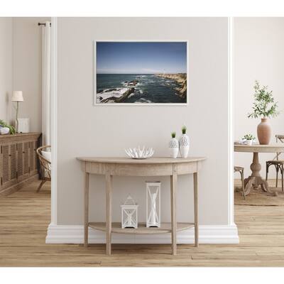 Kate and Laurel Sylvie Coast Lighthouse Framed Canvas by Patricia Hasz