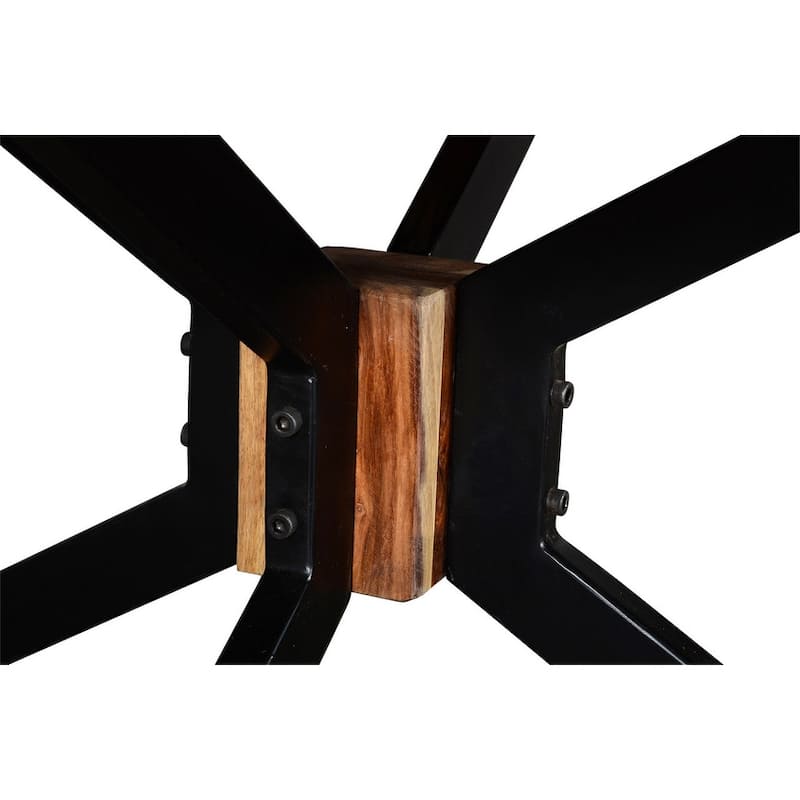 Mango Wood Round Coffee Table - 35" X 35"