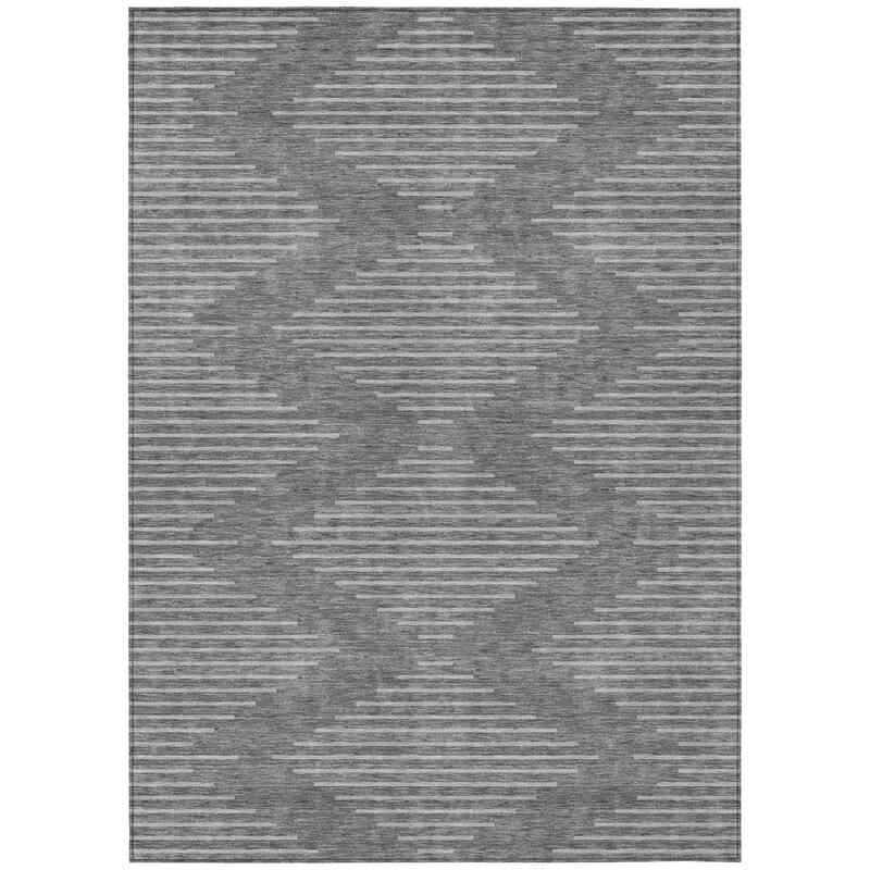 HomeRoots Geometric Transitional Rectangle Outdoor Rug