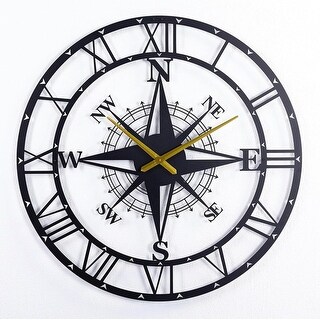 Compass Metal Wall Clock - Bed Bath & Beyond - 43827758