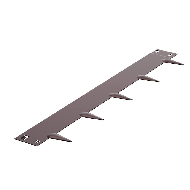 39" Long Brown Galvanized Metal 5-Piece Flexible Landscape Garden Edging Border with Spikes - 39 x 7.13 x 0.06 in