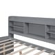 preview thumbnail 14 of 43, Full Size Wooden Captain Bed with Built-in Bookshelves, 3-Storage Drawers, and Trundle, Light Grey, Classic Style Bed Frame