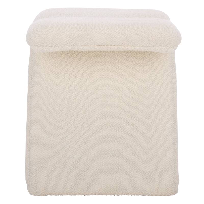 SAFAVIEH Couture Tessabella Teddy Fabric Ottoman
