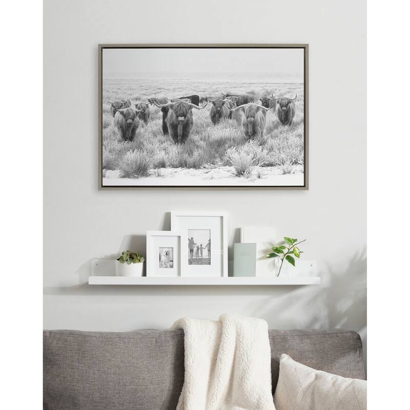 Kate and Laurel Sylvie Cow Herd Canvas by The Creative Bunch Studio