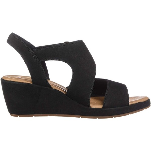 clarks un plaza sling black
