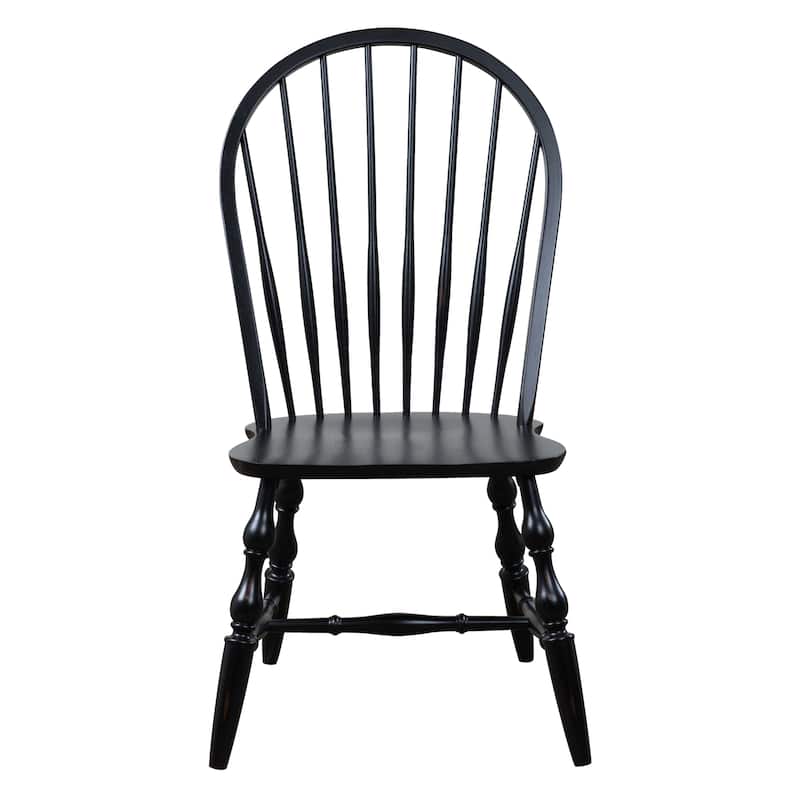 Wooden Side Chairs - 41" - Black - Set of 2