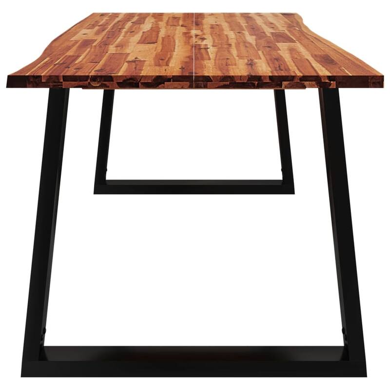 vidaXL Dining Table with Live Edge 78.7"x35.4"x29.5" Solid Wood Acacia