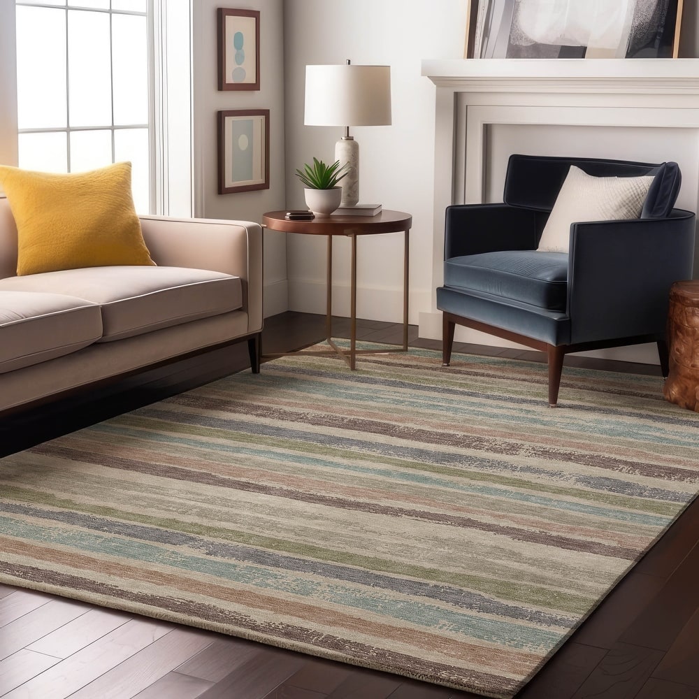 Premium Washable Super Soft Stripe Mayfield Rug