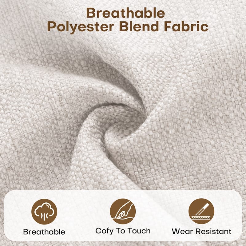 26" Upholstered Counter Height Swivel Bar Stool, Counter Stools with Solid Wood Legs - 39.37"H x 22.44"D x 21.65"W