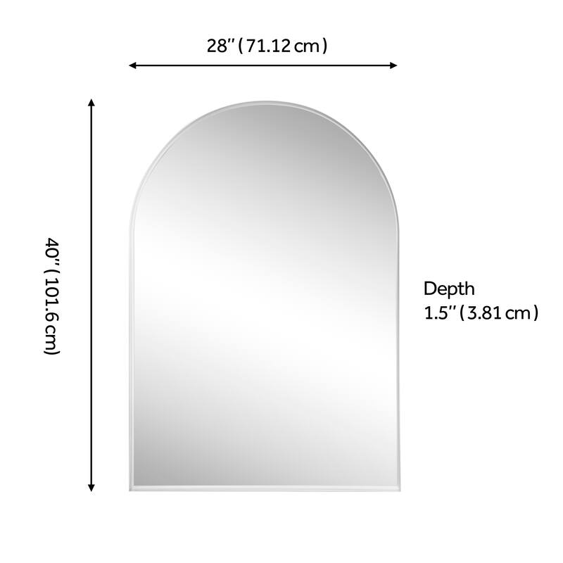 JONATHAN Y Elodie Arched Metal Framed Wall Mounted Mirror