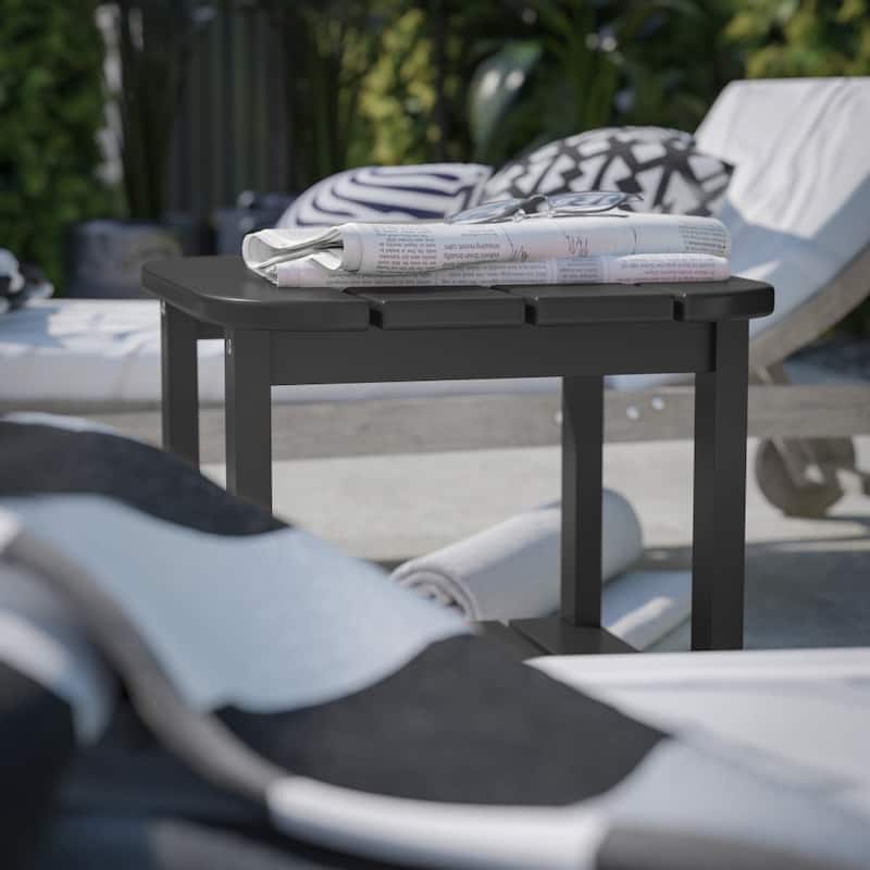 Commercial Grade All-Weather Adirondack Style Patio Side Table