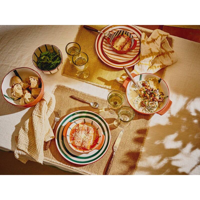 Handwoven Cotton Rectangular Placemat - 19.5" - Camel Brown