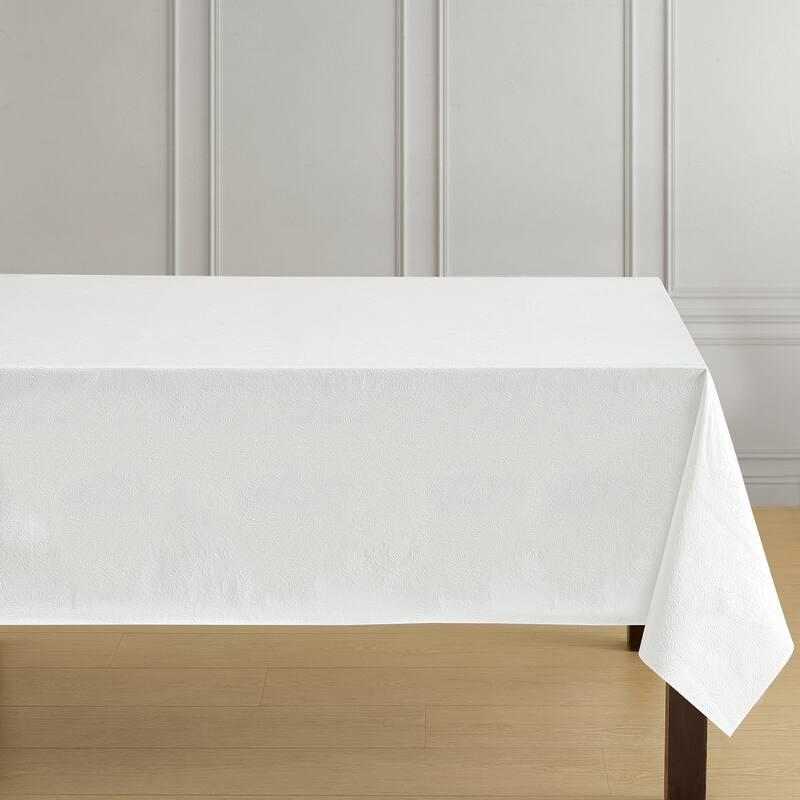 Floral Embossed Print 3-Yard Cut-to-fit Vinyl Table Pad - 54x108 - 54x108