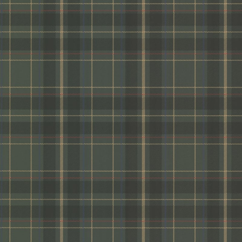 Beacon House Caledonia Dark Green Plaid Wallpaper - 20.5in x 396in x 0.025in