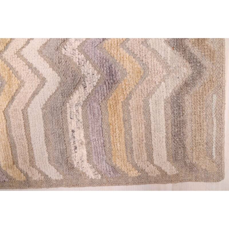 ECARPETGALLERY Hand-knotted Tangier Taupe Silk, Wool Rug - 9'2 x 11'9