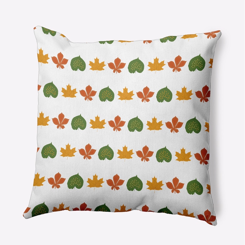 Leaf Stripe Accent Pillow