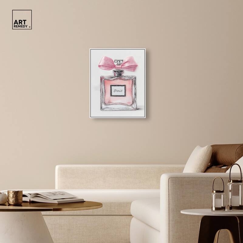Simple Perfume Bow Canvas by Art Remedy