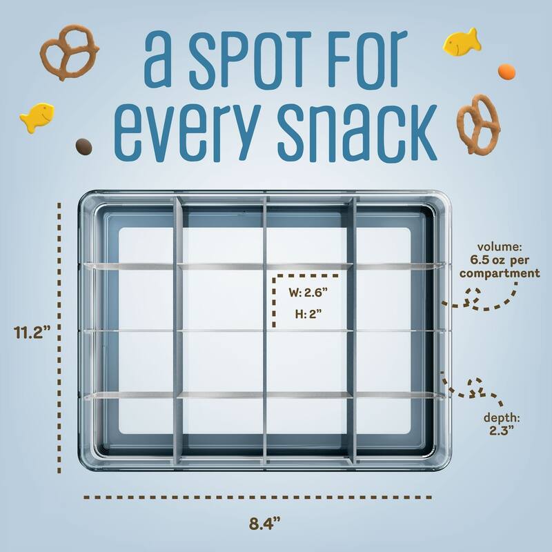 COOK WITH COLOR Snack Box, 16-Compartment Lunch Box & Food Storage Container