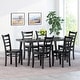 preview thumbnail 1 of 9, Prestage Rubberwood Dining Chairs (Set of 6) by Christopher Knight Home Matte Black