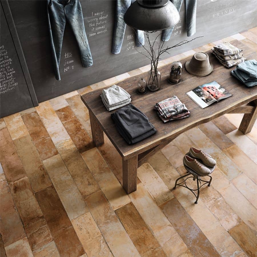 Merola Tile Terre Rosso 9-7/8" x 39-1/2" Porcelain Floor and Wall Tile - Pallet(21 Tiles)