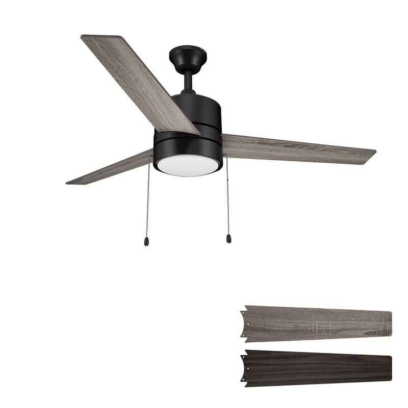 CARRO Abraxas 52" 3-Blade Indoor Ceiling Fan With LED Light -Pull Chain