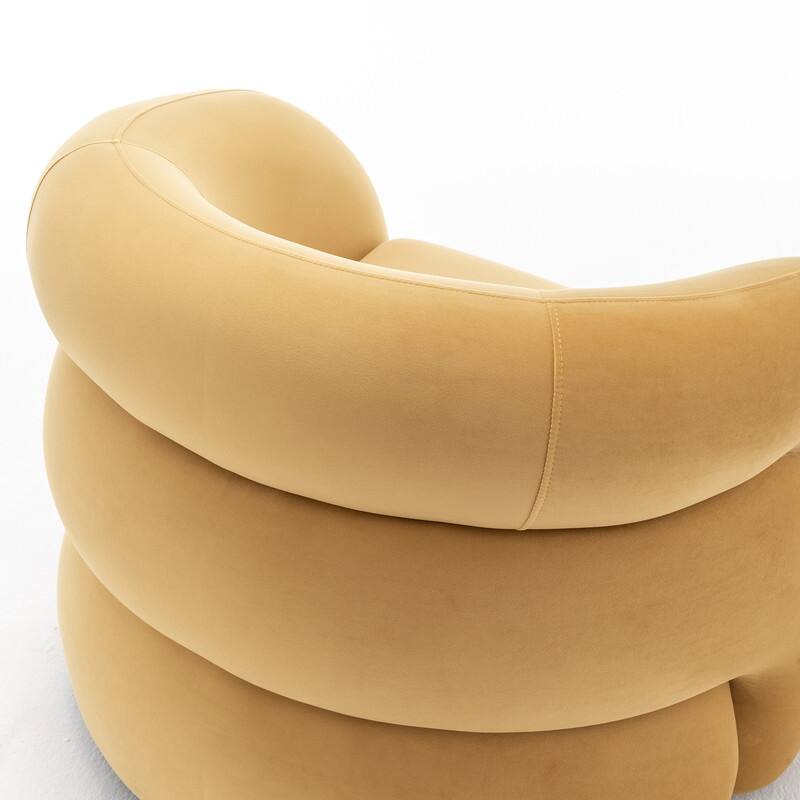 SEYNAR Modern Glam Velvet 360 Degree Swivel Accent Armchair with Tufted Back Set of 2