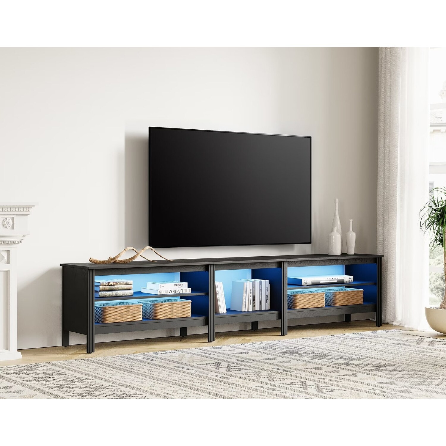 75 inch top tv stand espresso