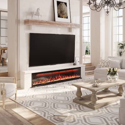Clihome 42-88" Recessed Wall-Mounted Control Electric Fireplace