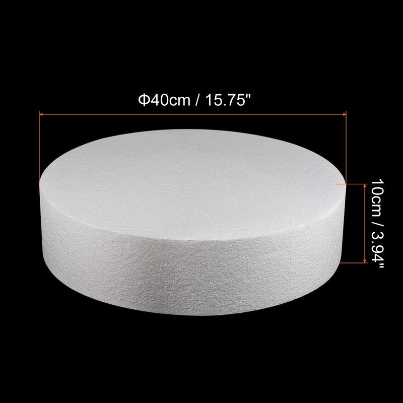 Round Foam Cake Dummy Circle Dummy Cake Set for Wedding - White - 4 Inch x 16 Inch