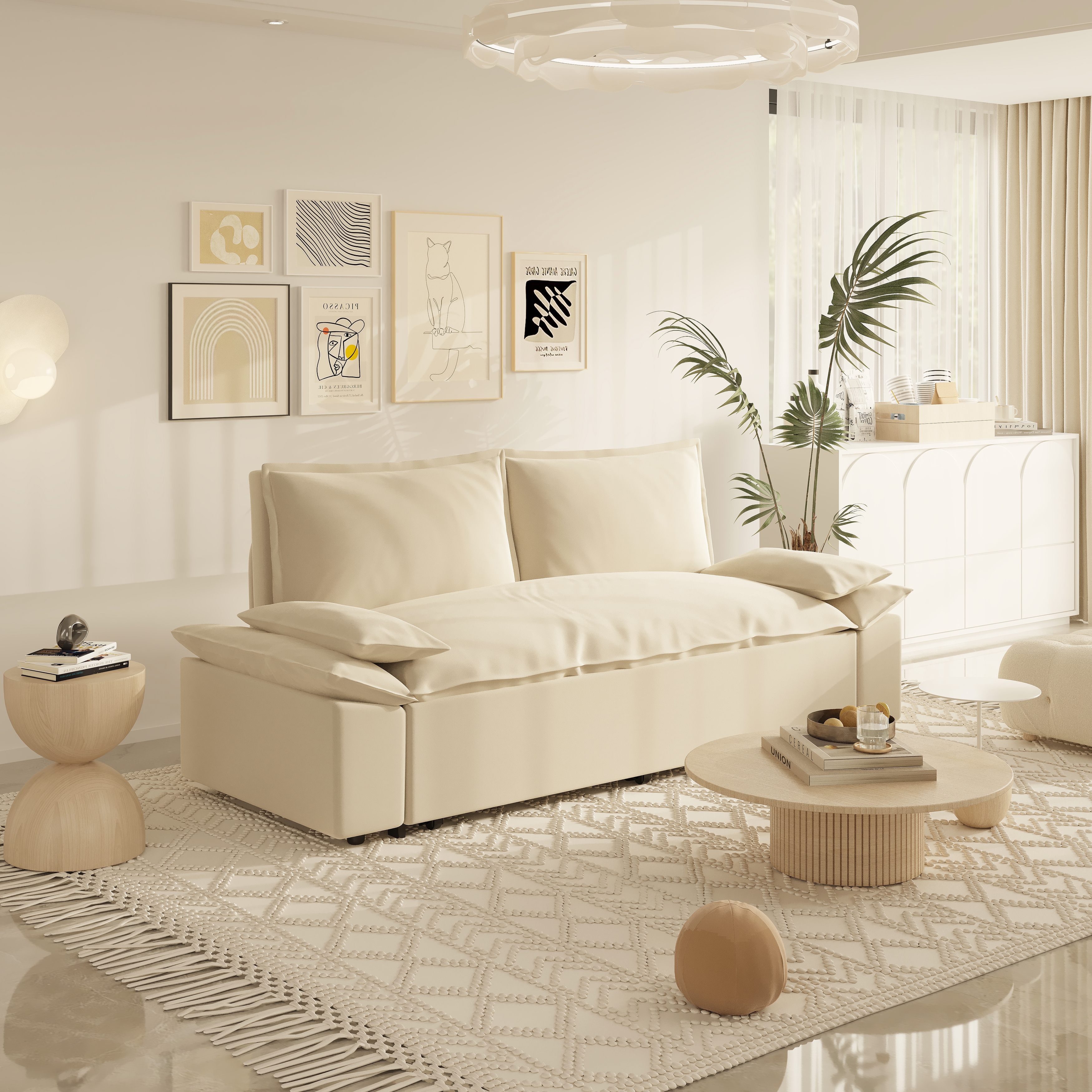 Velvet queen cheap sleeper sofa